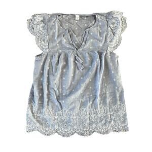 ❤️ 3/$25 Old Navy Embroidered Eyelet Feminine Boho Blouse | S